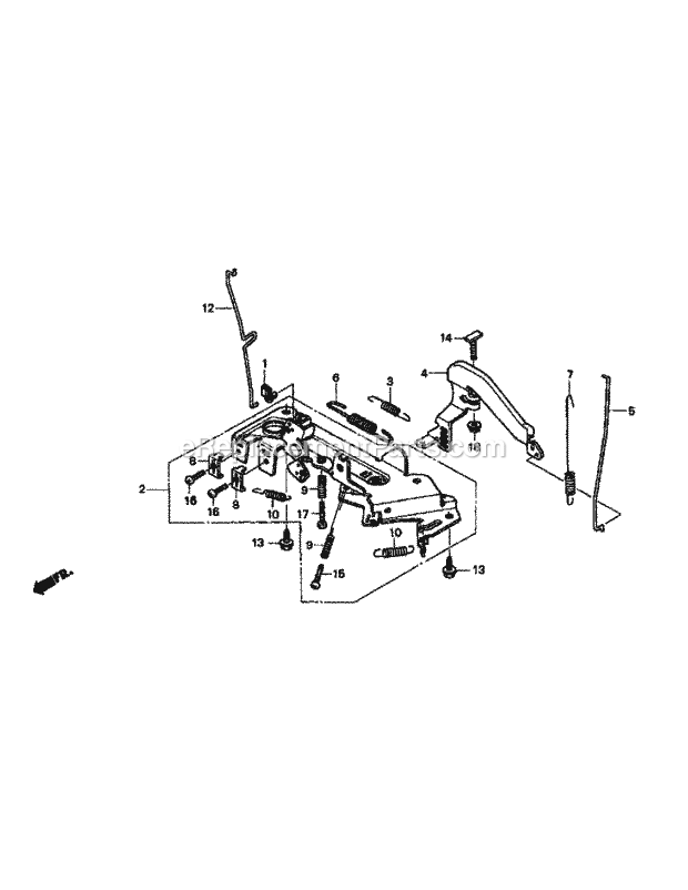 Gxv670 Control Diagram and Parts List for M54-HN 53BB5ETW750 Cub Cadet Sprayer